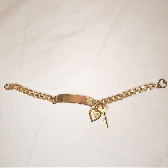 Speidel Heart and Key Chain Link Bracelet - Picture 4 of 4